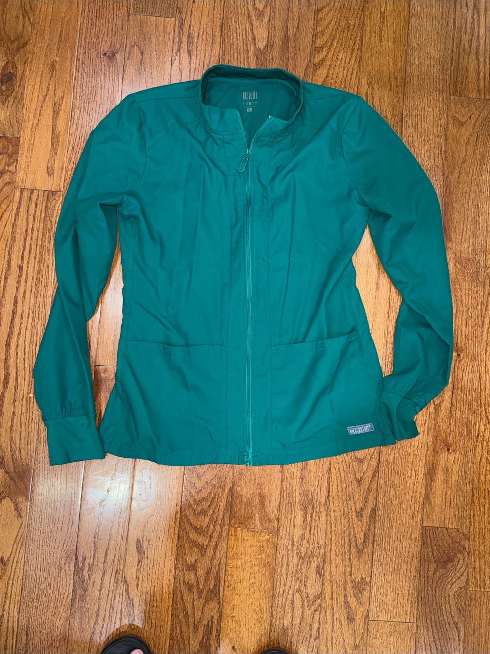 Med Couture Teal Utility Zip Jacket